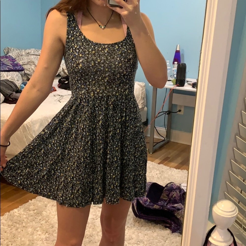 american eagle scoop neck floral dress